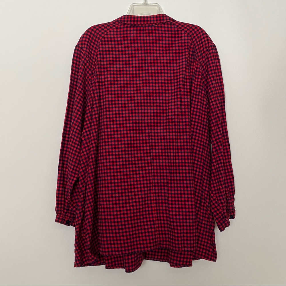 Joan Rivers Gingham Button Down Flannel Shirt 3x … - image 2
